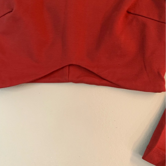 Burnt orange/ rust colour long sleeve crop top - Picture 3 of 5